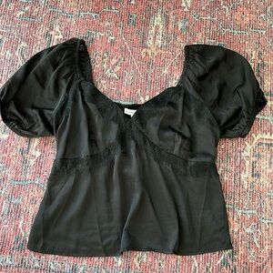 Satin lace blouse